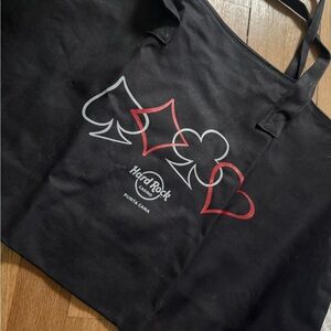 Hard Rock Cafe Black Canvas Tote with Logo